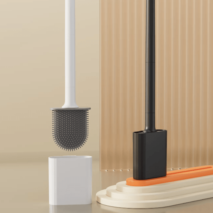 FlexiBrushBlack | Mini Bathroom Cleaner & Quick Dryer