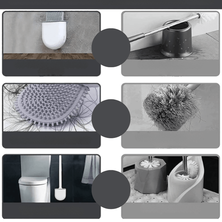 FlexiBrushBlack | Mini Bathroom Cleaner & Quick Dryer