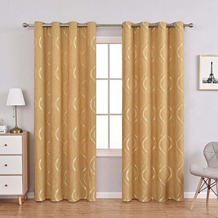 ElegantBloom | Modern Chenille Curtains