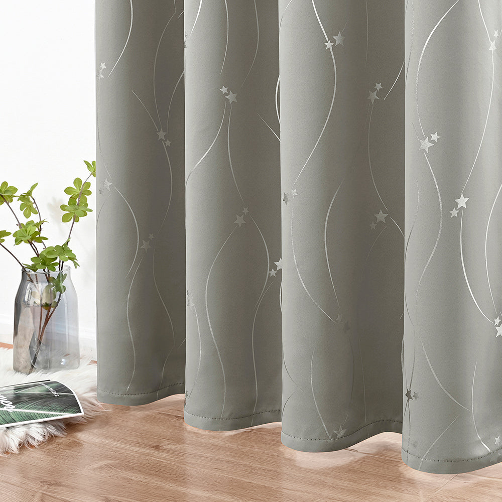 CelesteGlow | Thermal Curtains with Star Pattern