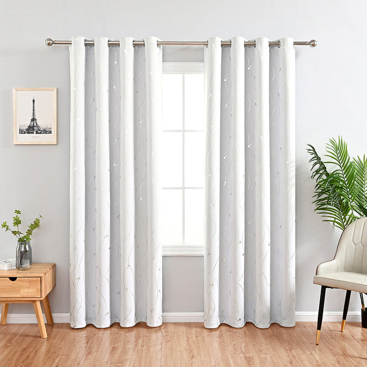 CelesteGlow | Thermal Curtains with Star Pattern