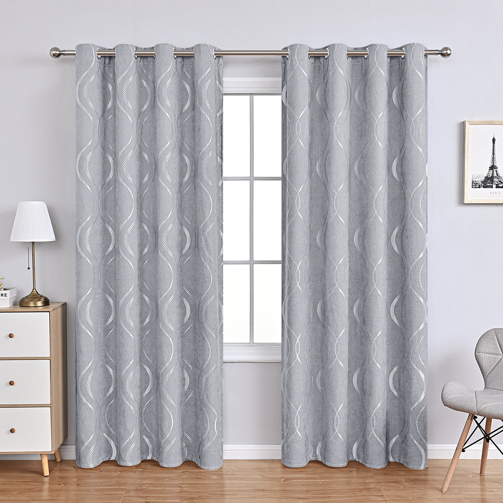 ElegantBloom | Modern Chenille Curtains