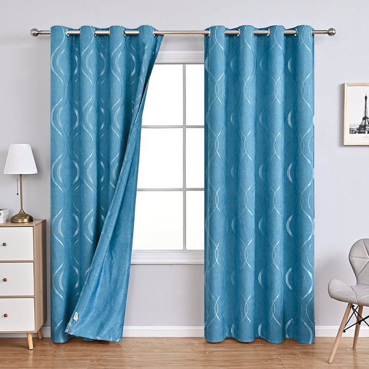 ElegantBloom | Modern Chenille Curtains
