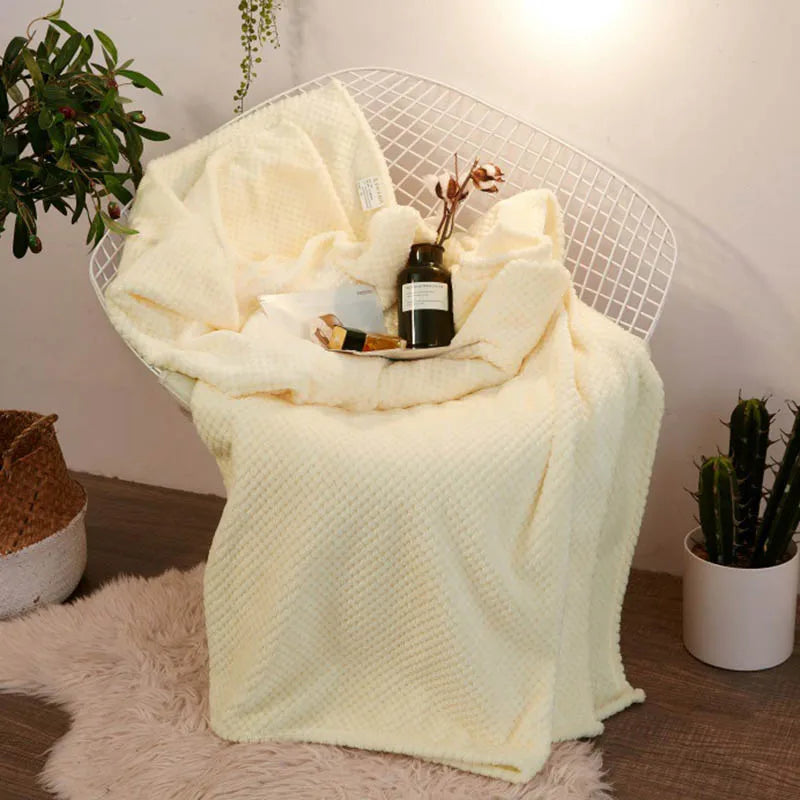 Luxura – Luxe Soft Waffle Texture Blanket – Perfect for Ultimate Comfort