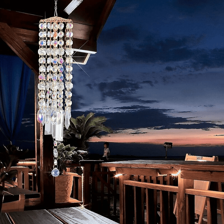 AuraHarmony Crystal Wind Chime - Captures the Wind for Soothing Melodies - Aesthetic and Relaxing Sounds