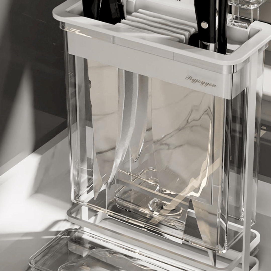 BladeCaddy - All-in-One Knife and Kitchen Utensil Holder - Sleek Multi-Slot Design for Elegant Organization