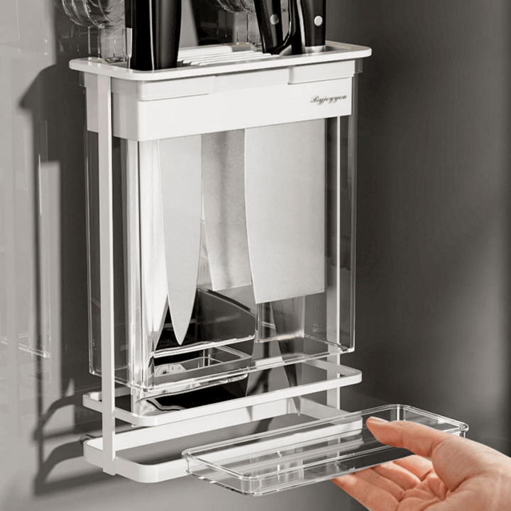 BladeCaddy - All-in-One Knife and Kitchen Utensil Holder - Sleek Multi-Slot Design for Elegant Organization