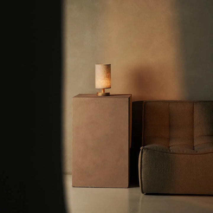 Light brown wooden table lamp - rechargeable and dimmable