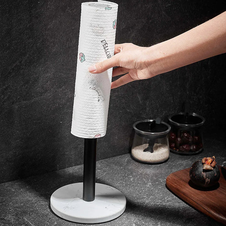 Marble and Gold Kitchen Roll Holder - Stylish Design for Jumbo and Standard Rolls