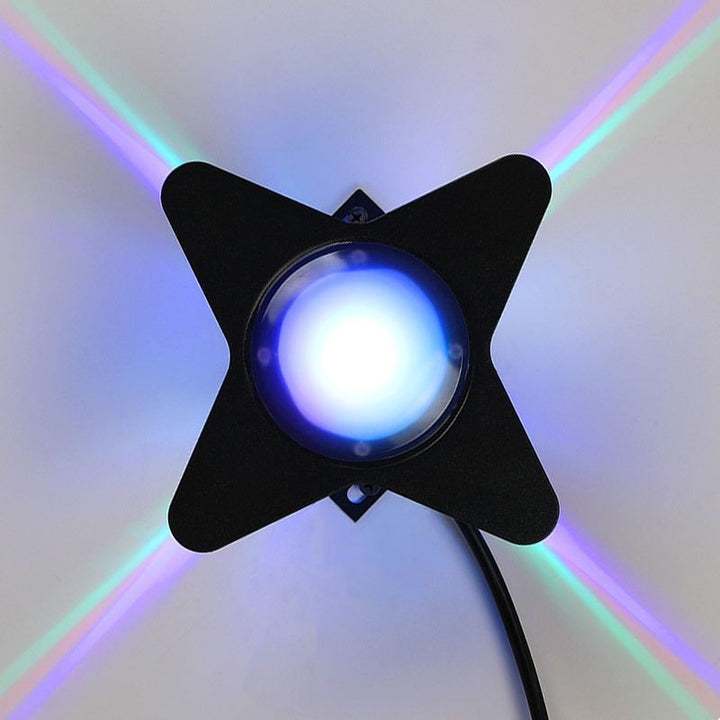 PetalGlow RGB LED Wall Lamp - Color Changing Outdoor Lighting - Durable Metal and Acrylic Design