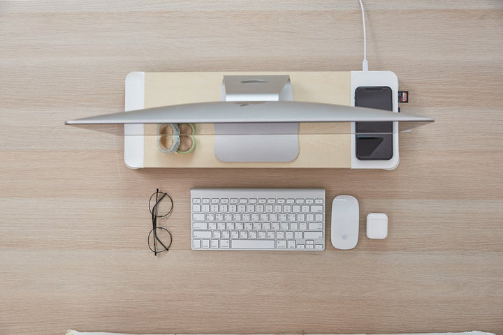 CLEVLO | Monitor Stand with Wireless Fast Charger