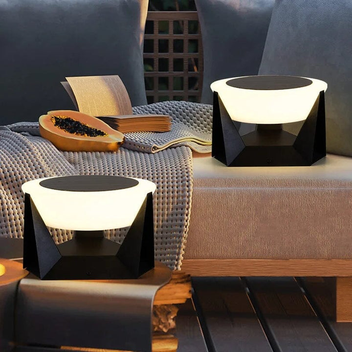 NoctaraLight – IP65 Outdoor Lamp Powered by Solar Energy or Mains with Warm White LED