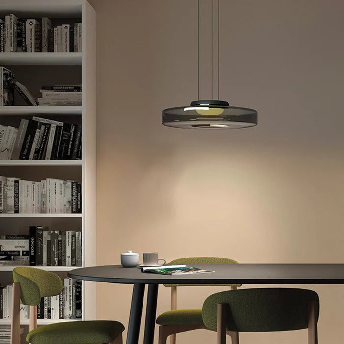 CraftNova – Bauhaus Glass Pendant Lamp with Adjustable Suspension