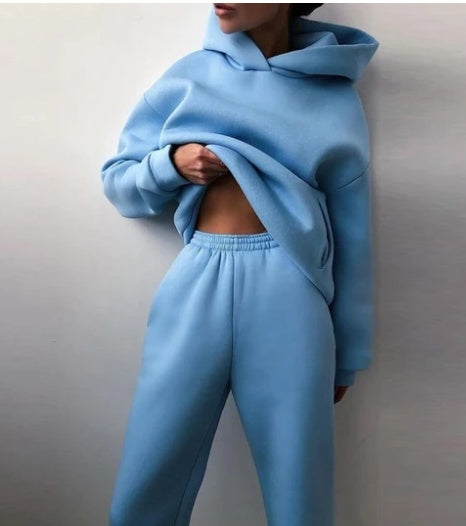 Cozy Jogging Set - Oversized Hoodie & Sweatpants Combination for Ultimate Comfort