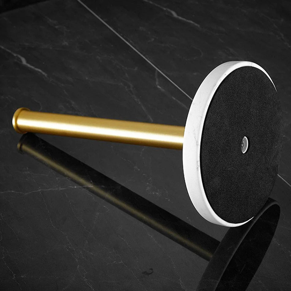 Marble and Gold Kitchen Roll Holder - Stylish Design for Jumbo and Standard Rolls
