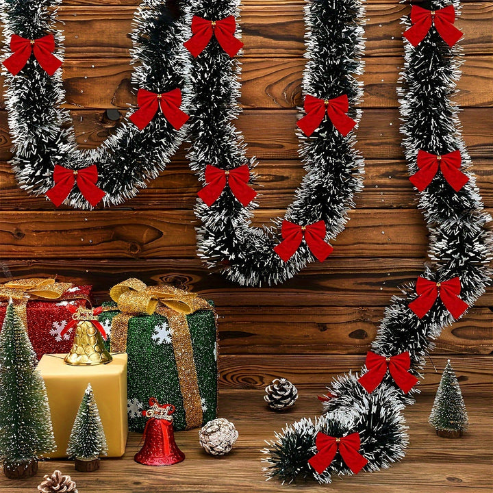 TwinkleTinsel – 2 Set LED Christmas Garland with Battery Lighting