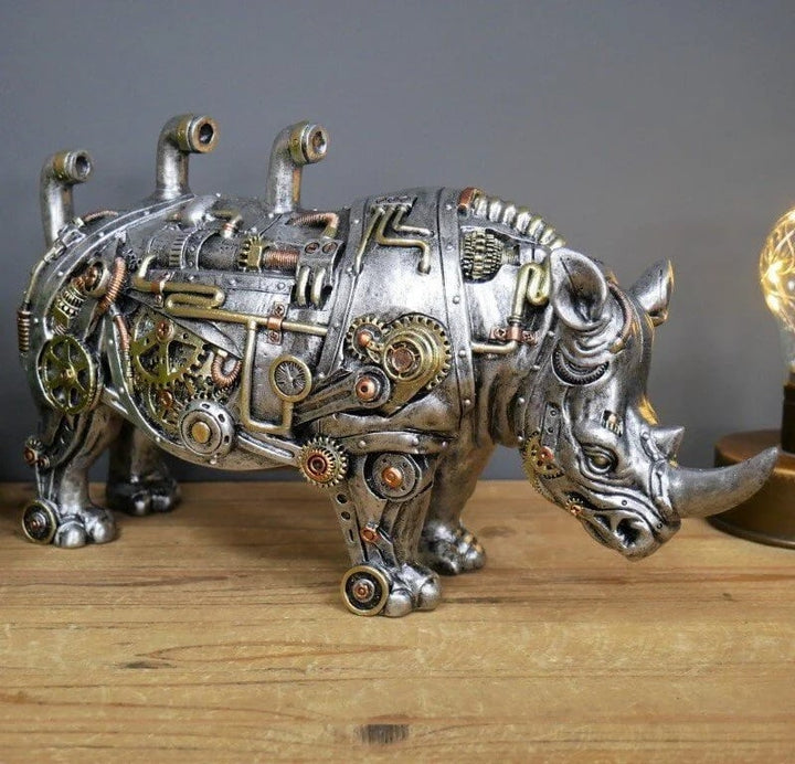 MechaMenagerie Steampunk Animal Sculptures - Intriguing Fusion of Antique and Modern Designs - Perfect for Unique Interior Decoration