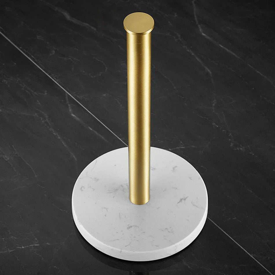 Marble and Gold Kitchen Roll Holder - Stylish Design for Jumbo and Standard Rolls
