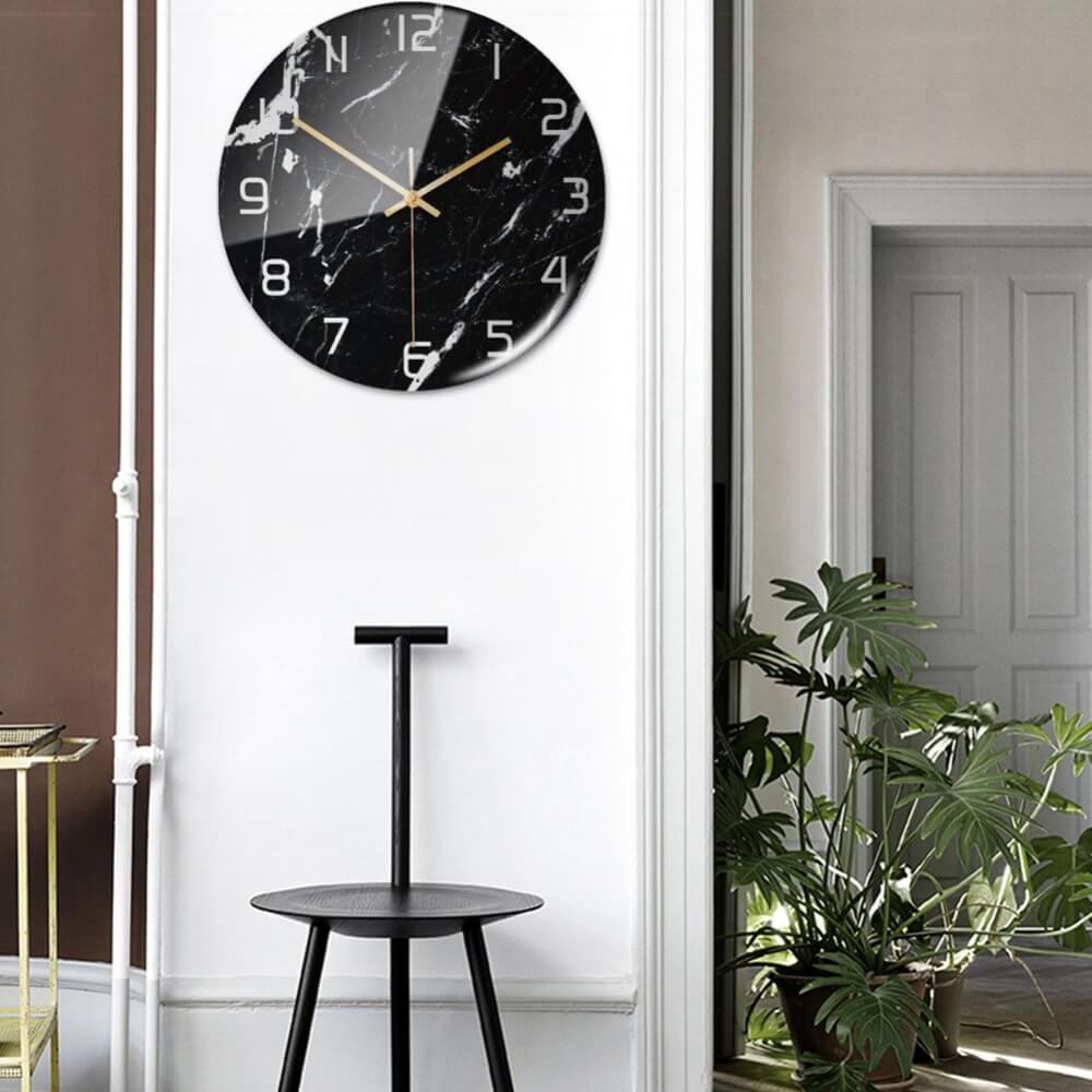 MarbleGlowClock | Slim and Modern Table Lamp