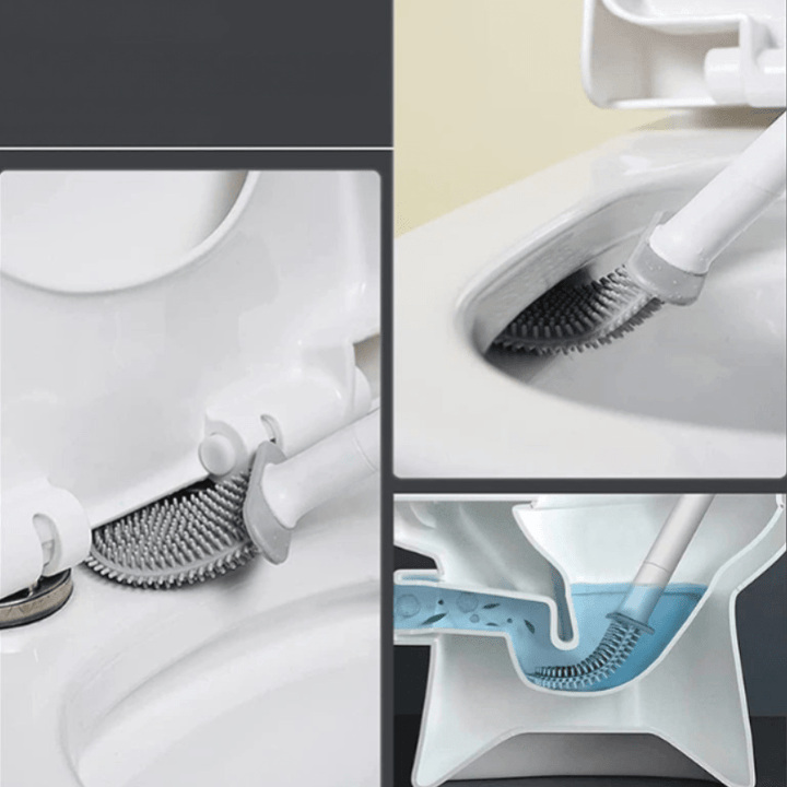 FlexiBrushBlack | Mini Bathroom Cleaner & Quick Dryer