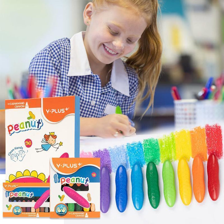 Washable Peanut-shaped Crayons for Kids - A Safe and Vibrant Drawing Experience