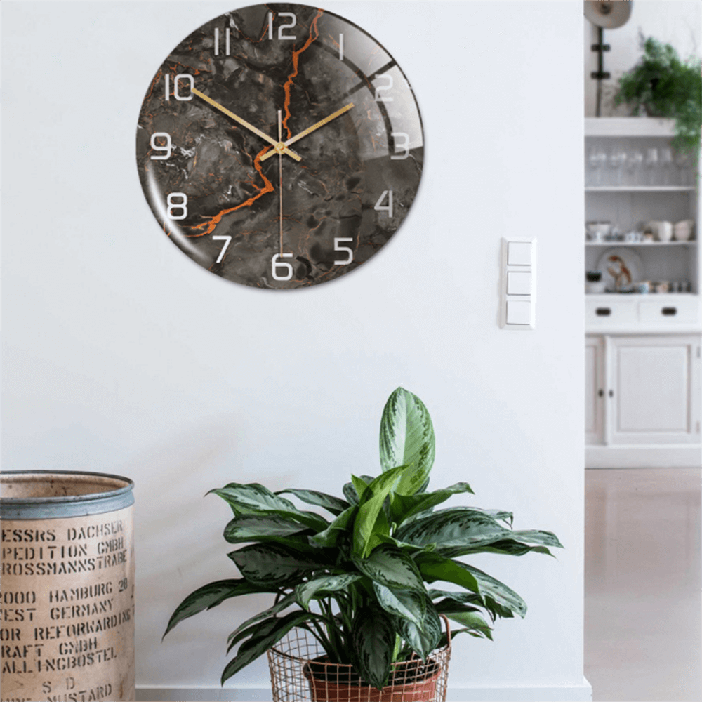 MarbleGlowClock | Slim and Modern Table Lamp