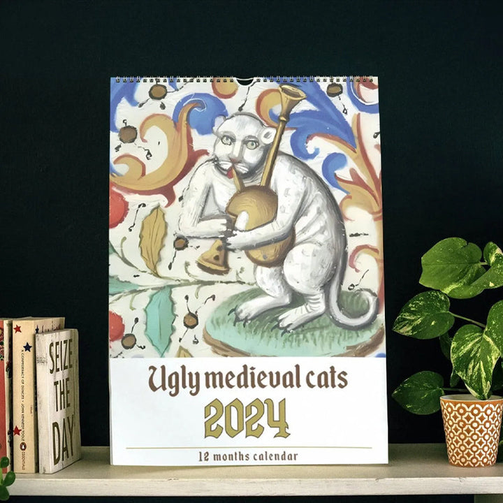 Enchanted Feline Chronicles: Medieval Cats 2024 Calendar – Intricate Art