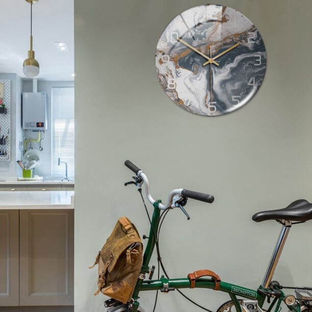 MarbleGlowClock | Slim and Modern Table Lamp