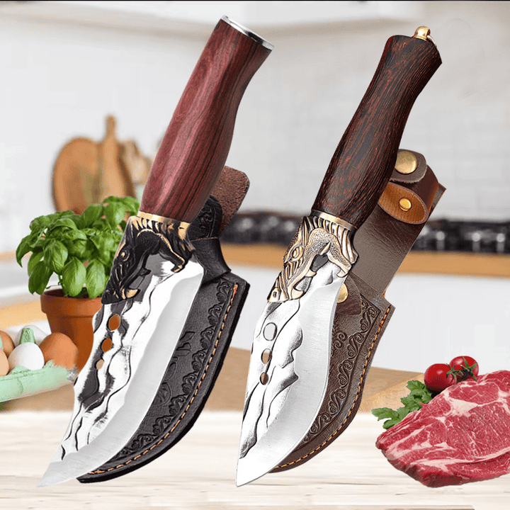 ChefCraft | Forged Kitchen Knife with Wooden Handle