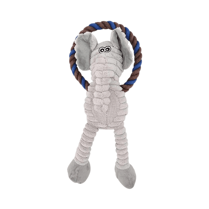 PlayPaws | Plush Corduroy Toy for Dogs with Squeaker