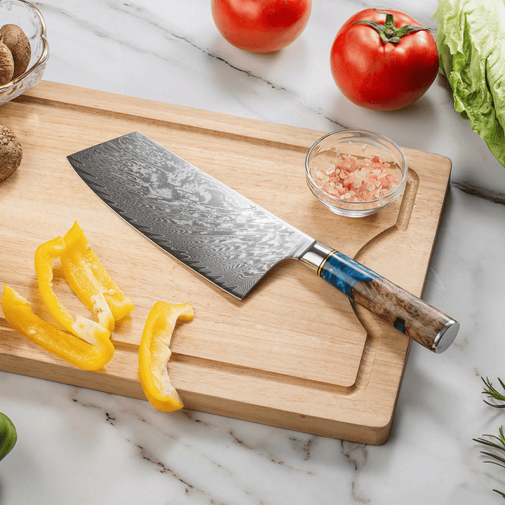 CleaverCraft | Handmade Damascus Full Tang Meat Knife
