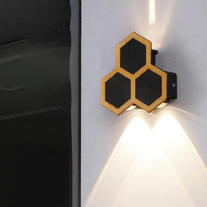 LumaHive - Honeycomb LED Wall Lamp - Creative Outdoor Wall Lighting