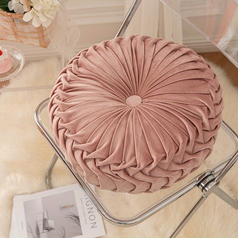 VelvetGlow | Plush Round Cushion to Enhance Your Space