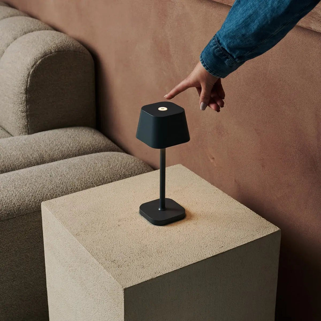 Ava Stone Gray - Rechargeable Table Lamp | Stylish, Wireless Lamp and Dimmable