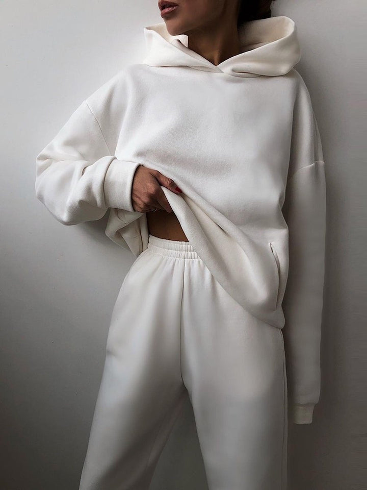 Cozy Jogging Set - Oversized Hoodie & Sweatpants Combination for Ultimate Comfort
