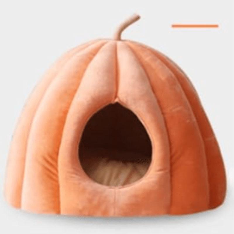 PumpkinPaws | Cozy Closed Cat Bed for Winter