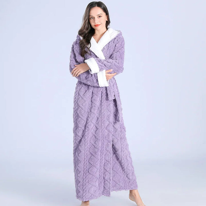 Luxury Quilted Bathrobe - Soft & Comfortable Long Women's Morning Robe - Perfect for Relaxing Evenings and Mornings