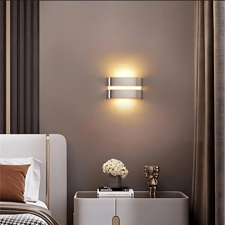 SteelGlow – Modern Stainless Steel Outdoor Wall Lamp – Energy-Efficient LED Wall Lamp for Outdoors