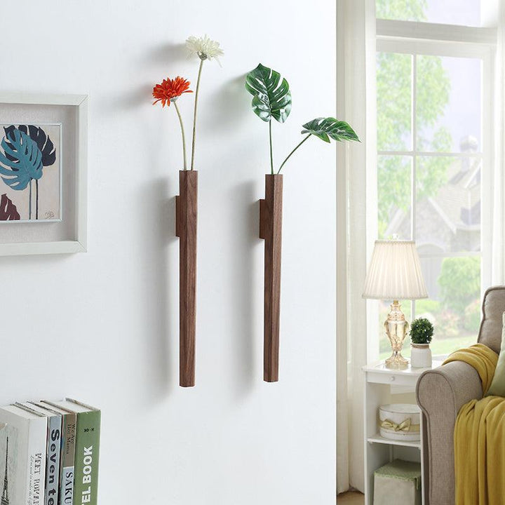 Wooden Wall Vase - Brings Rustic Elegance to Your Home - High-Quality Wood - Water-Resistant - Easy Installation