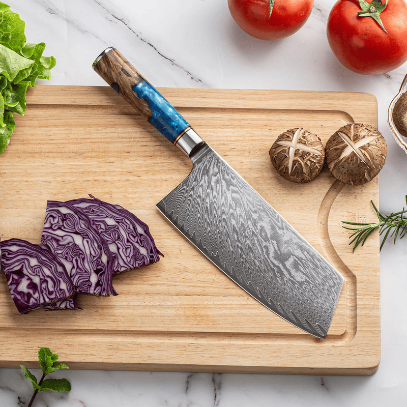 CleaverCraft | Handmade Damascus Full Tang Meat Knife