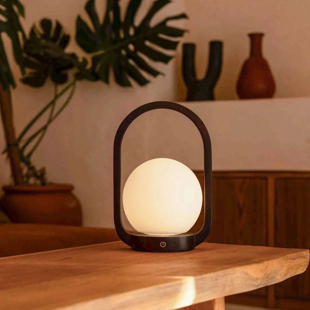 Skye Dark Brown Wooden Cordless Lamp | Rechargeable and Dimmable Design