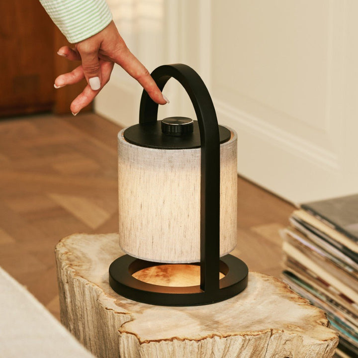 River Black & Gray Rechargeable Lamp