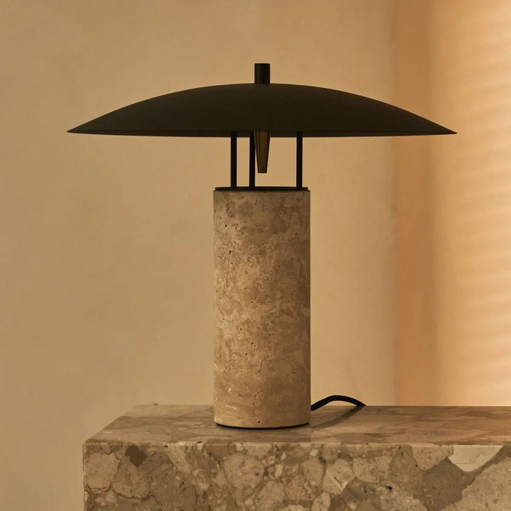 Nicolaas Travertine Lamp – elegant handmade design with metal and travertine