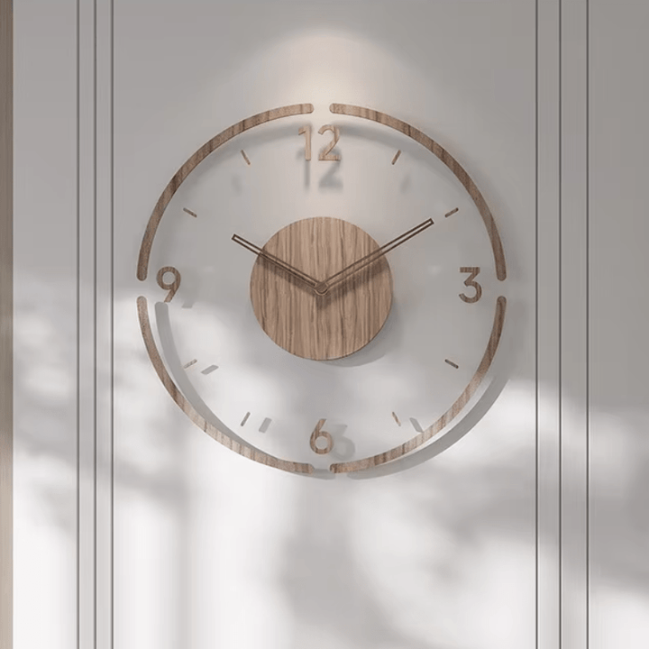 ModernStyleClock | Large Wooden Wall Clock for Living Rooms