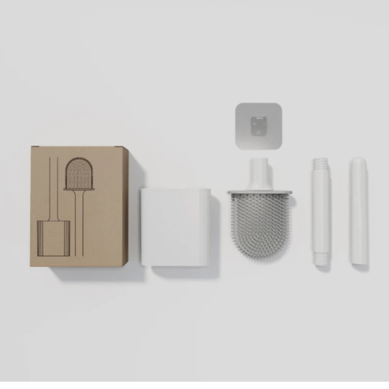 FlexiBrushBlack | Mini Bathroom Cleaner & Quick Dryer