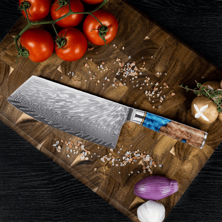 CleaverCraft | Handmade Damascus Full Tang Meat Knife