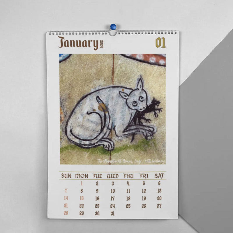 Enchanted Feline Chronicles: Medieval Cats 2024 Calendar – Intricate Art