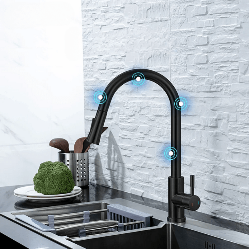 SmartNickelFlow | High-Tech Kitchen Faucet for Modern Comfort