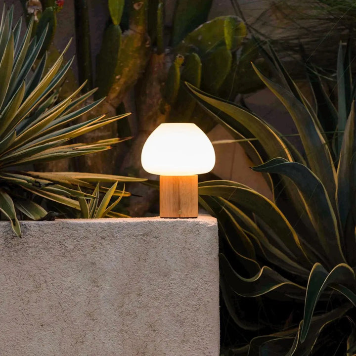 Fynn Light Brown Wooden Lamp – Rechargeable and Dimmable