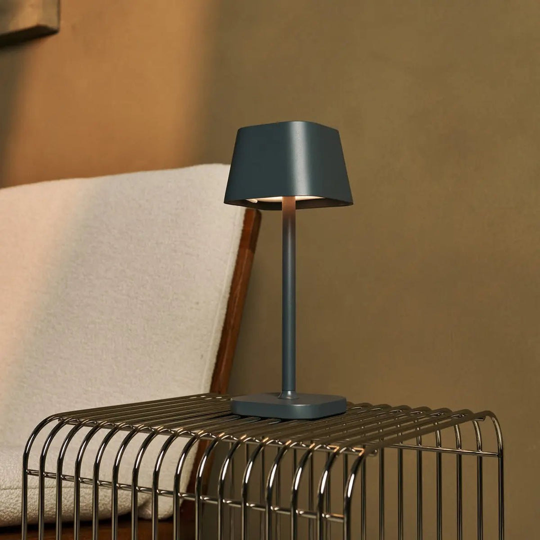 Ava Stone Gray - Rechargeable Table Lamp | Stylish, Wireless Lamp and Dimmable